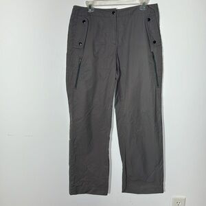 Liz Golf Sloane Pants Women Size 10 Gray Windbreaker Water Resistant